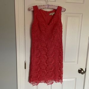Loft size 0P sleeveless melon paisley lace dress